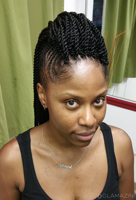 Cornrow Mohawk w/ Crochet Senegalese Twists [video] - Glamazini